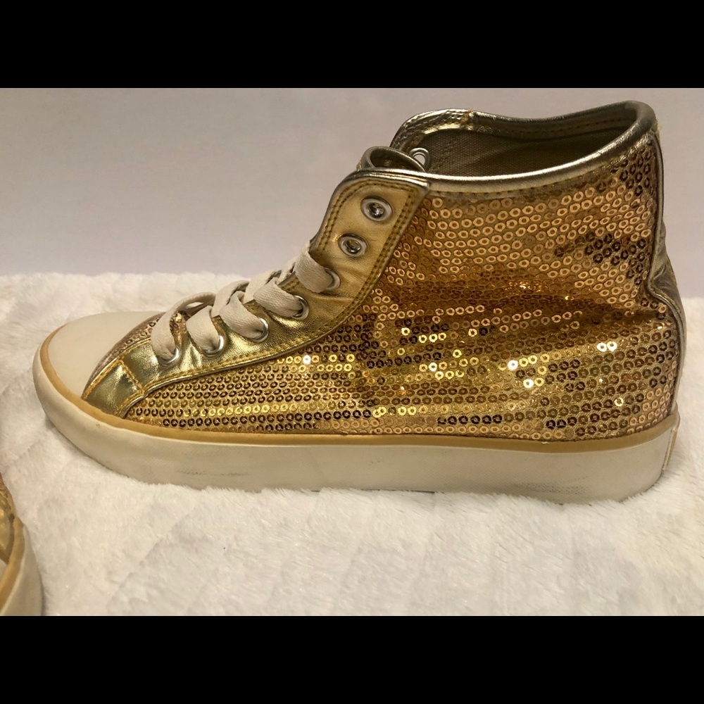 GOLD GF “GOTTA FLURT” DISCO || WOMENS HIGH TOPS